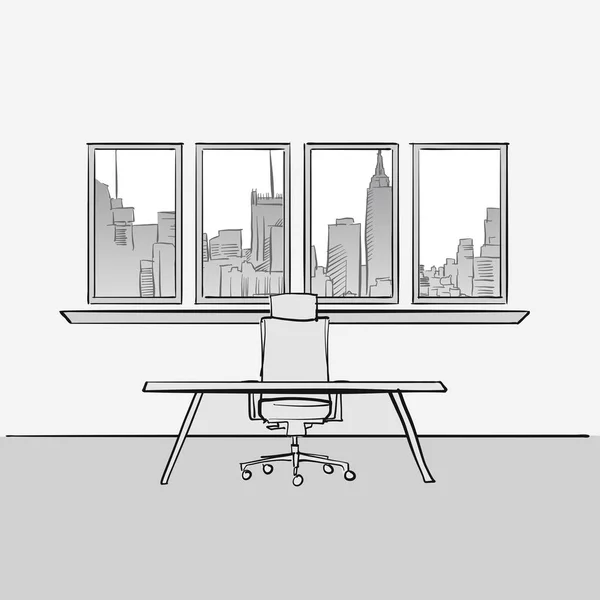Concept de salle de bureau vide — Image vectorielle