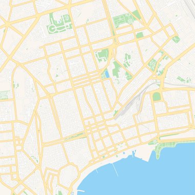 Bakü, Azerbaycan yazdırılabilir harita