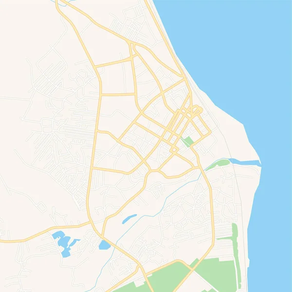 Lankaran, Azerbaiyán mapa imprimible — Vector de stock