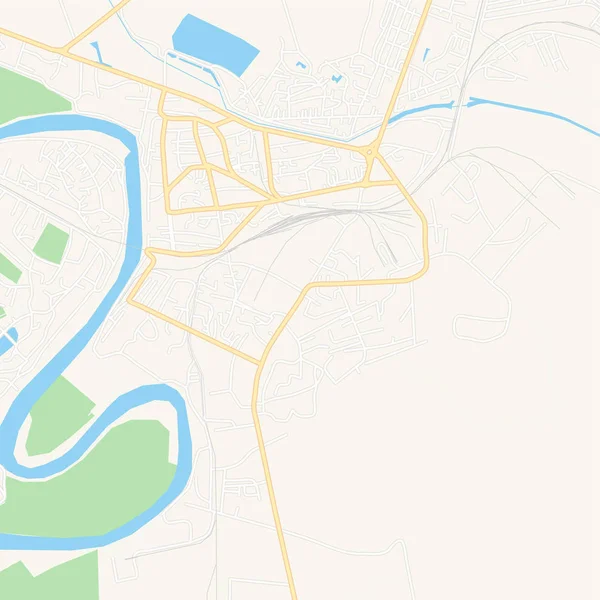 Shirvan, Azerbaiyán mapa imprimible — Vector de stock