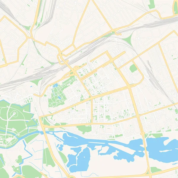 Tisk Mapa Brest, Bělorusko — Stockový vektor