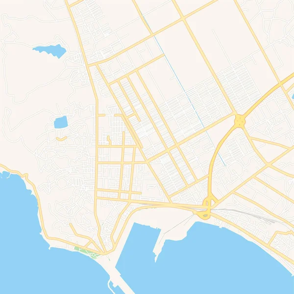 Durres, Albânia mapa para impressão — Vetor de Stock