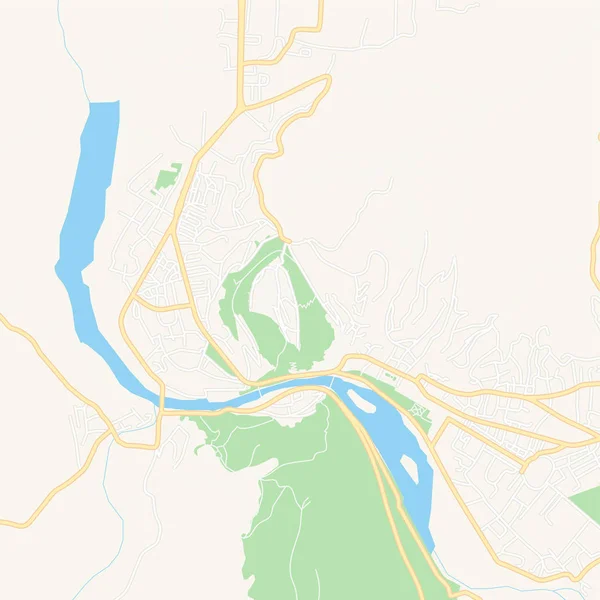 Berat, Albanie carte imprimable — Image vectorielle