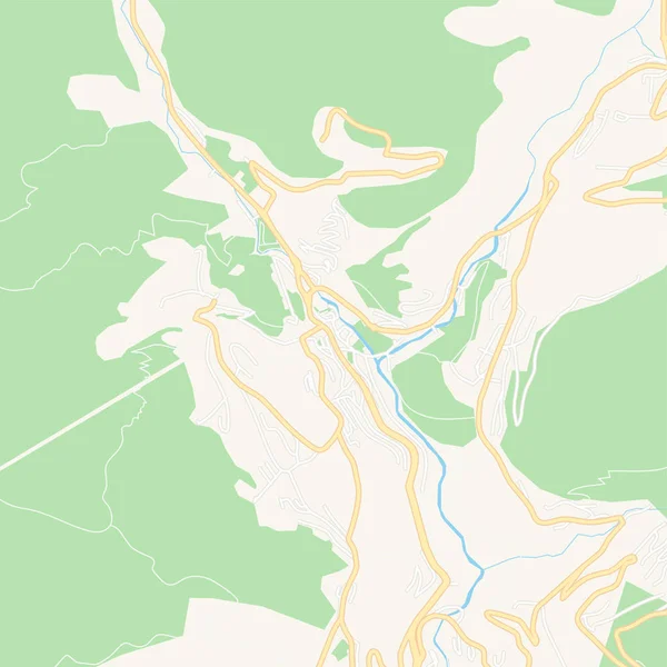 拉马萨纳, 安道尔可打印地图 — 图库矢量图片