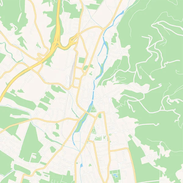 Mapa do druku Wolfsberg, Austria — Wektor stockowy