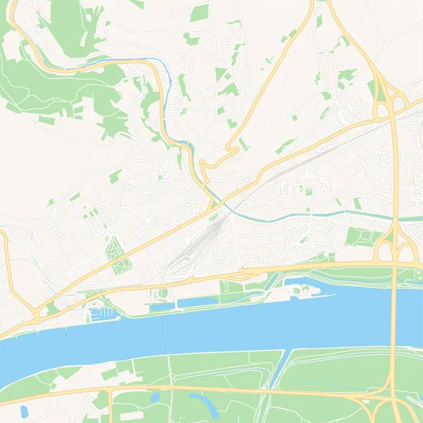 Krems, Austria mapa imprimible — Vector de stock
