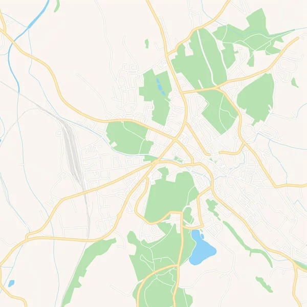 Mapa do druku Saalfelden, Austria — Wektor stockowy