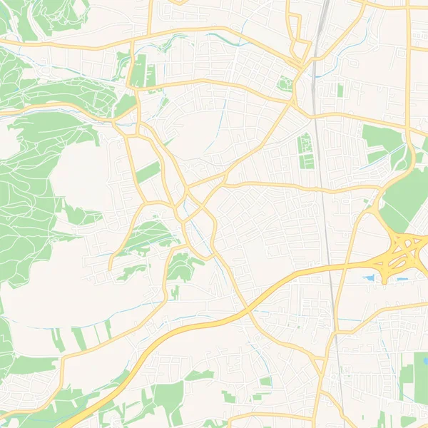 Perchtoldsdorf, Austria mapa imprimible — Archivo Imágenes Vectoriales