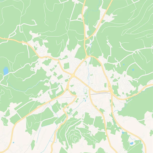 Feldkirchen, Áustria mapa para impressão —  Vetores de Stock