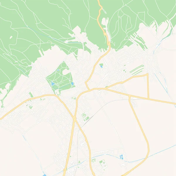 Tisk Mapa Eisenstadt, Rakousko — Stockový vektor