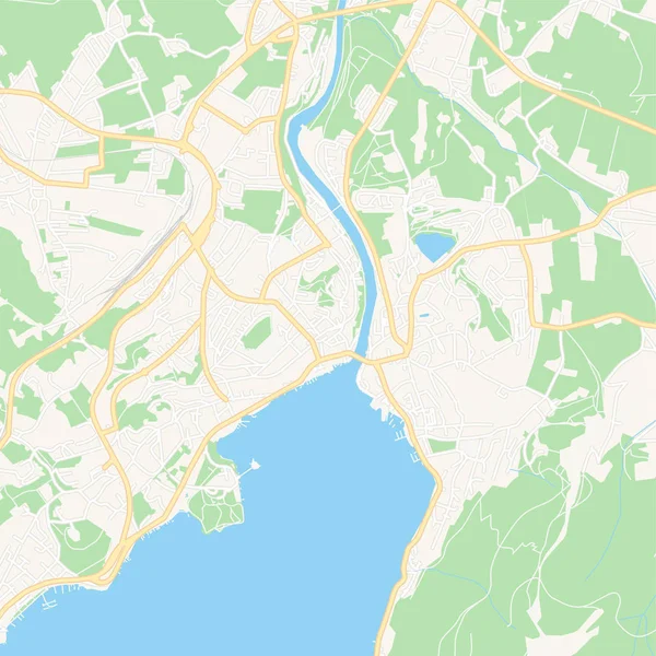 Gmunden, Austria mappa stampabile — Vettoriale Stock