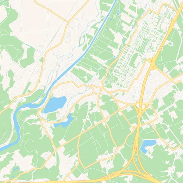 Wals-Siezenheim, Áustria mapa para impressão — Vetor de Stock