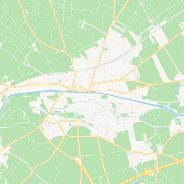 Mapa do druku Neunkirchen, Austria — Wektor stockowy