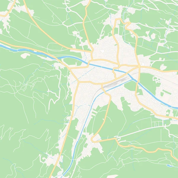 リエンツ オーストリア印刷用地図 — ストックベクタ