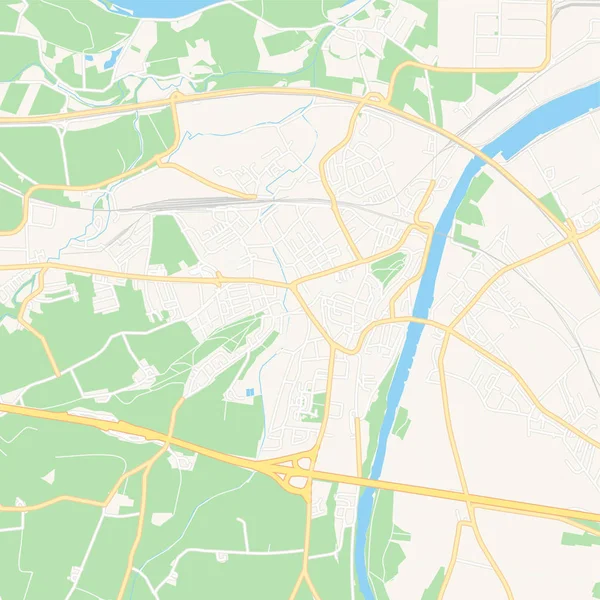 Enns、オーストリア印刷用地図 — ストックベクタ