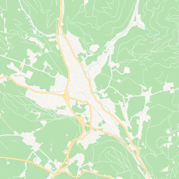 Trofaiach, Autriche carte imprimable — Image vectorielle