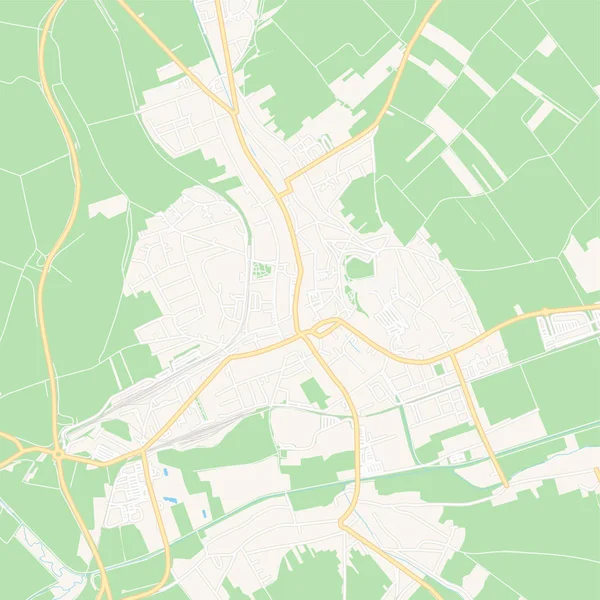 Mistelbach, Austria mapa imprimible — Vector de stock