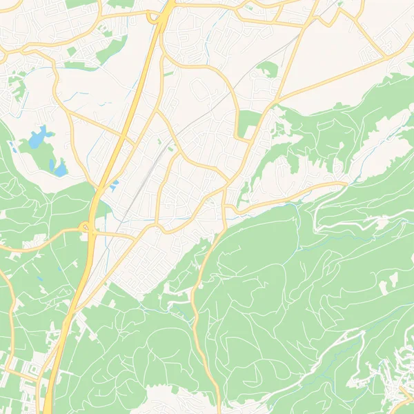 Gotzis, Austria mappa stampabile — Vettoriale Stock