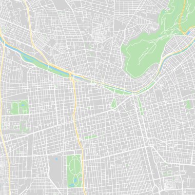 Santiago Şili klasik şehir haritası