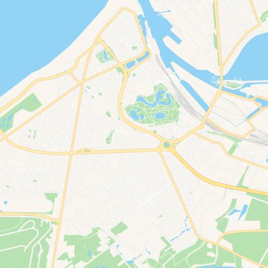 Ostend, Belçika yazdırılabilir harita