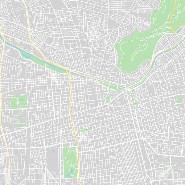 Santiago Chile mapa clásico del centro — Vector de stock