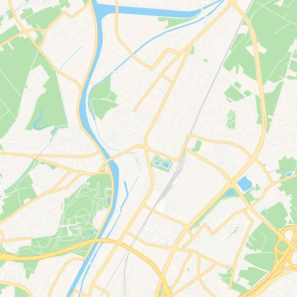 Vilvoorde, Bélgica mapa para impressão — Vetor de Stock