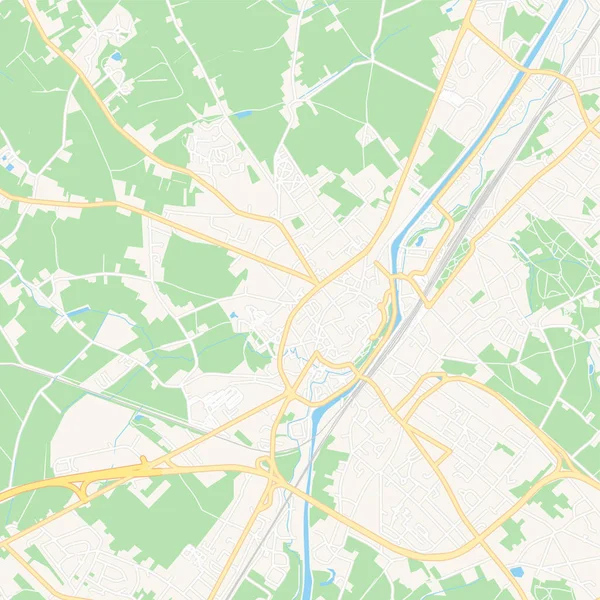Виртуальная карта Халле, Бельгия — стоковый вектор