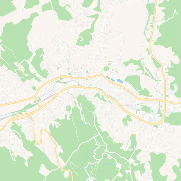 Tuzla, Βοσνία και Ερζεγοβίνη εκτυπώσιμη χάρτη — Διανυσματικό Αρχείο