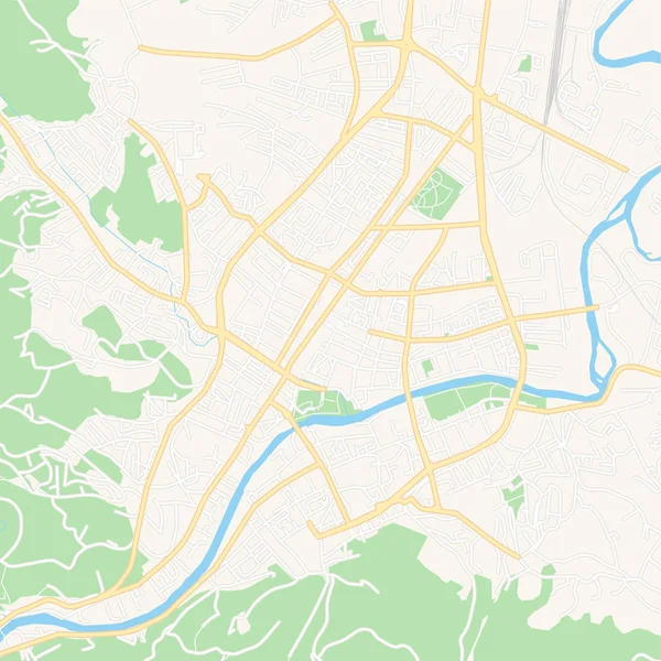 Banja Luka, Bosnia-Erzegovina mappa stampabile — Vettoriale Stock