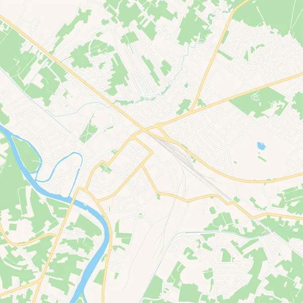 Prijedor, Bosnia y Herzegovina mapa imprimible — Archivo Imágenes Vectoriales