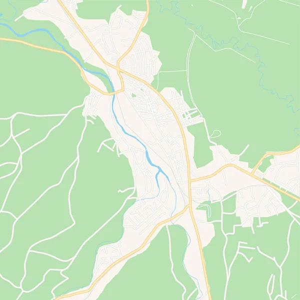 Zivinice, Bosnia and Herzegovina printable map — Stock Vector