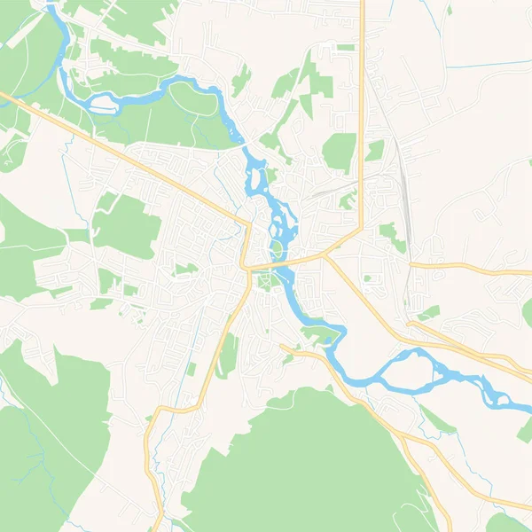 Bihac, Bośnia i Hercegowina do druku map — Wektor stockowy