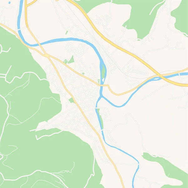 Visoko, Bosnia-Erzegovina mappa stampabile — Vettoriale Stock