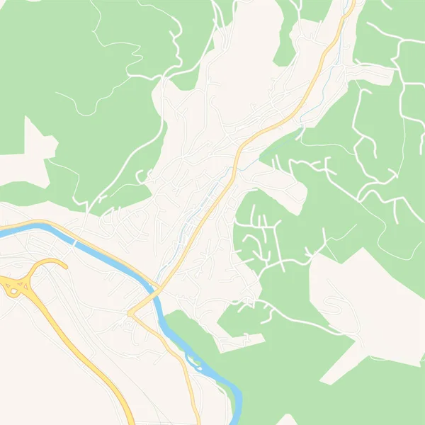 Kakanj, Bosnië en Herzegovina afdrukbare kaart — Stockvector