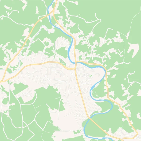 Teslić, Bosnien och Hercegovina utskrivbar karta — Stock vektor