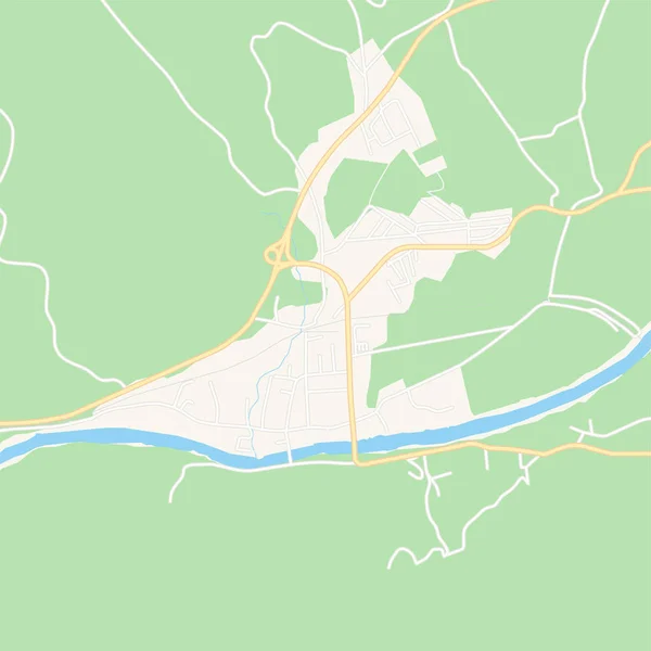 Zepce, Bosnie-Herzégovine carte imprimable — Image vectorielle