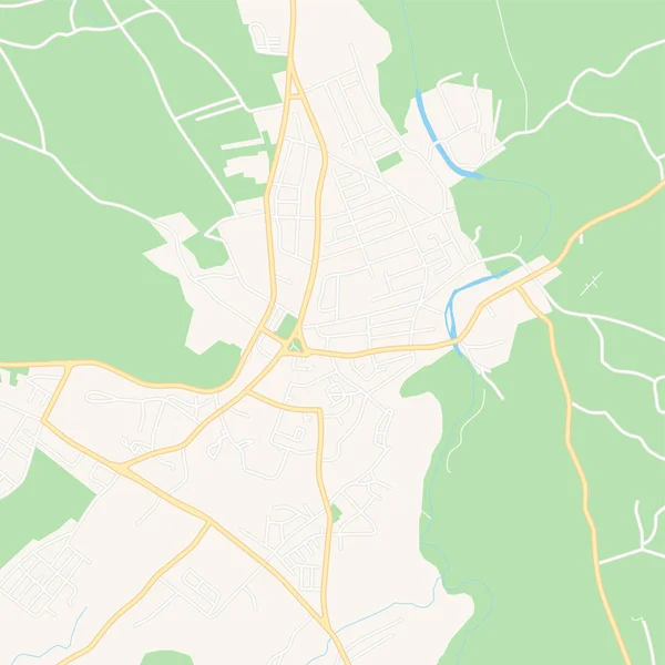 Bugojno, Bosnien och Hercegovina utskrivbar karta — Stock vektor