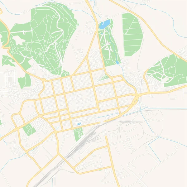 Stara Zagora, Bulgaria mappa stampabile — Vettoriale Stock