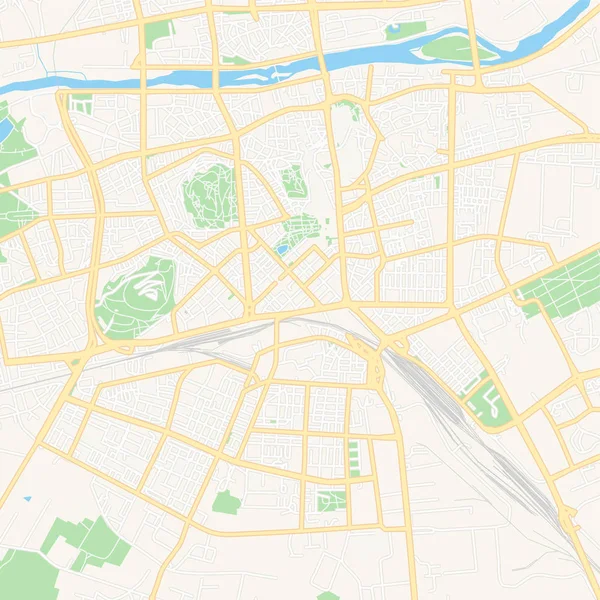 Tisk Mapa Plovdiv, Bulharsko — Stockový vektor
