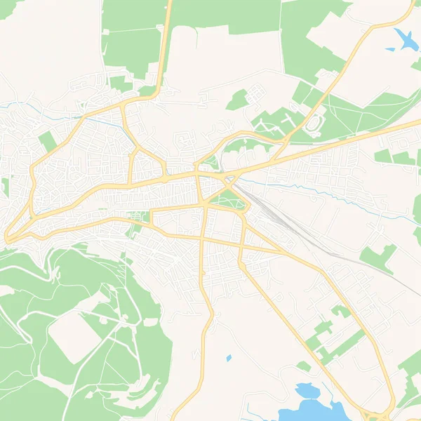 Shumen, Bulgária mapa para impressão —  Vetores de Stock