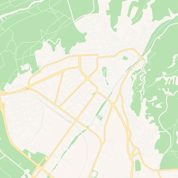 Blagoevgrad, Bulgaria mapa imprimible — Vector de stock