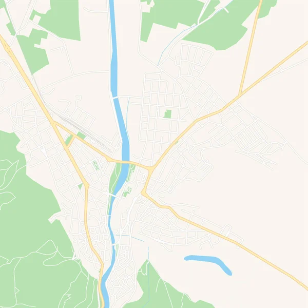 Asenovgrad, 불가리아 인쇄용 지도 — 스톡 벡터
