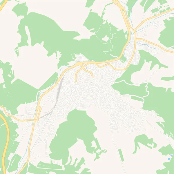 Dupnitsa, Bulgarie carte imprimable — Image vectorielle