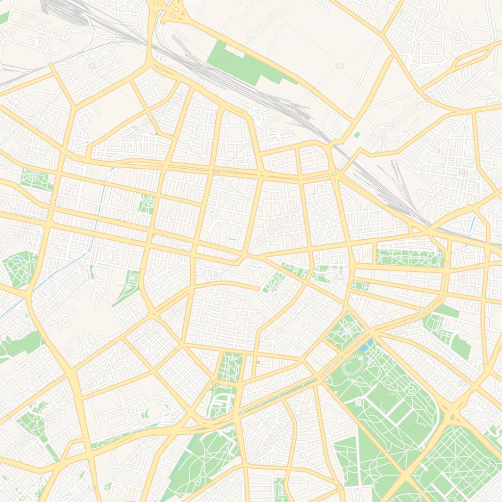 Sofia, Bulgaria printable map