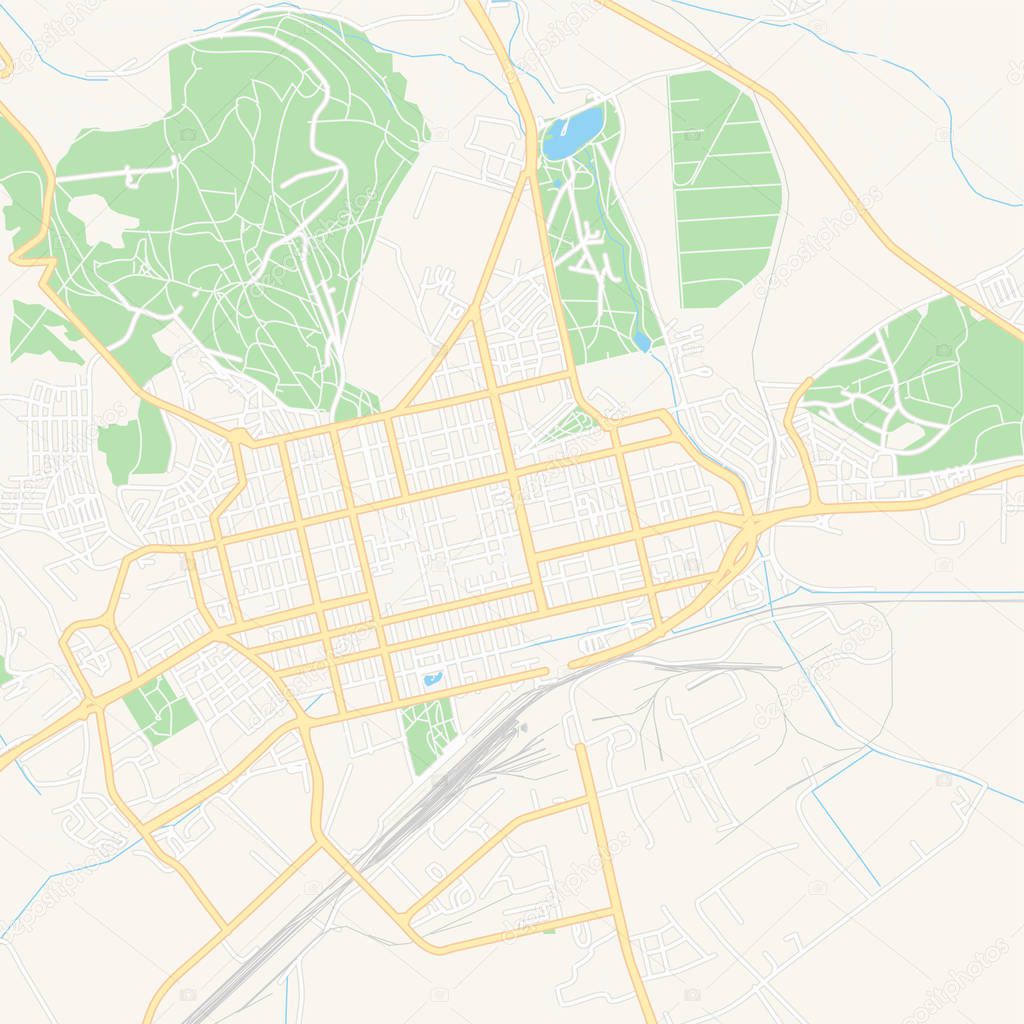 Stara Zagora, Bulgaria printable map