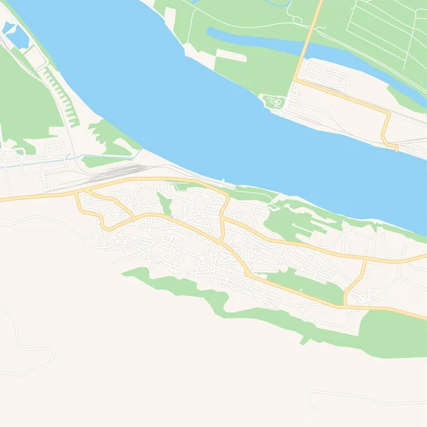Svishtov, peta Bulgaria yang dapat dicetak - Stok Vektor