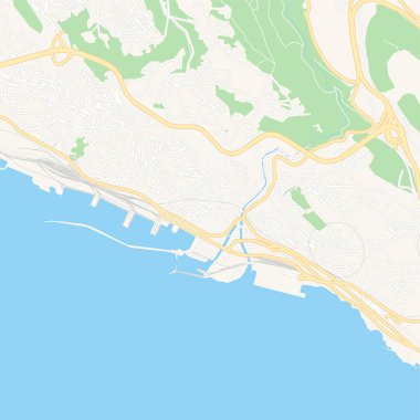 Rijeka, Hırvatistan yazdırılabilir Haritası