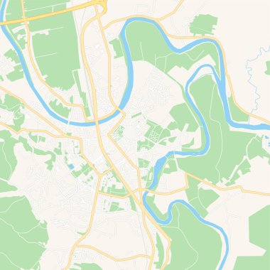 Karlovac, Hırvatistan yazdırılabilir Haritası