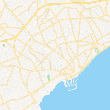 Limassol, Kıbrıs yazdırılabilir harita