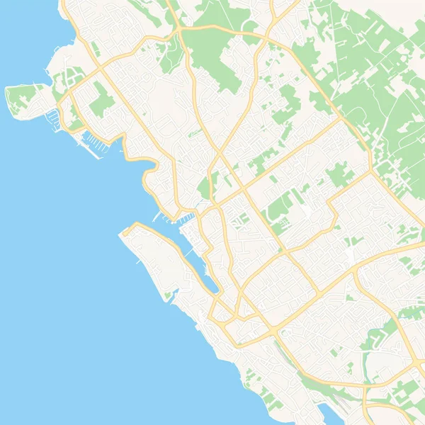 Zadar, Croacia mapa imprimible — Vector de stock